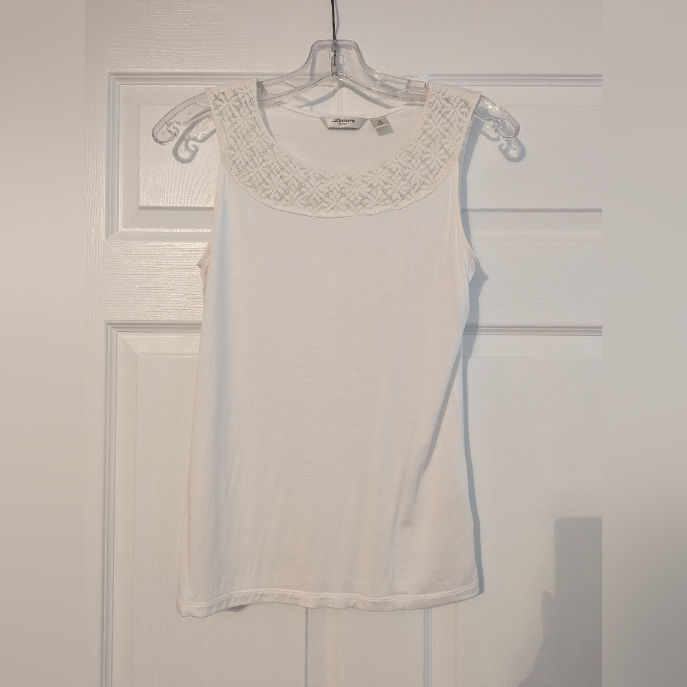 Liz Claiborne | Embroidery Detail Tank | White | SP